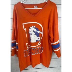 Vintage 1995 Denver Broncos GTS Orange Jersey Shirt XL NFL Football 90s V-Neck